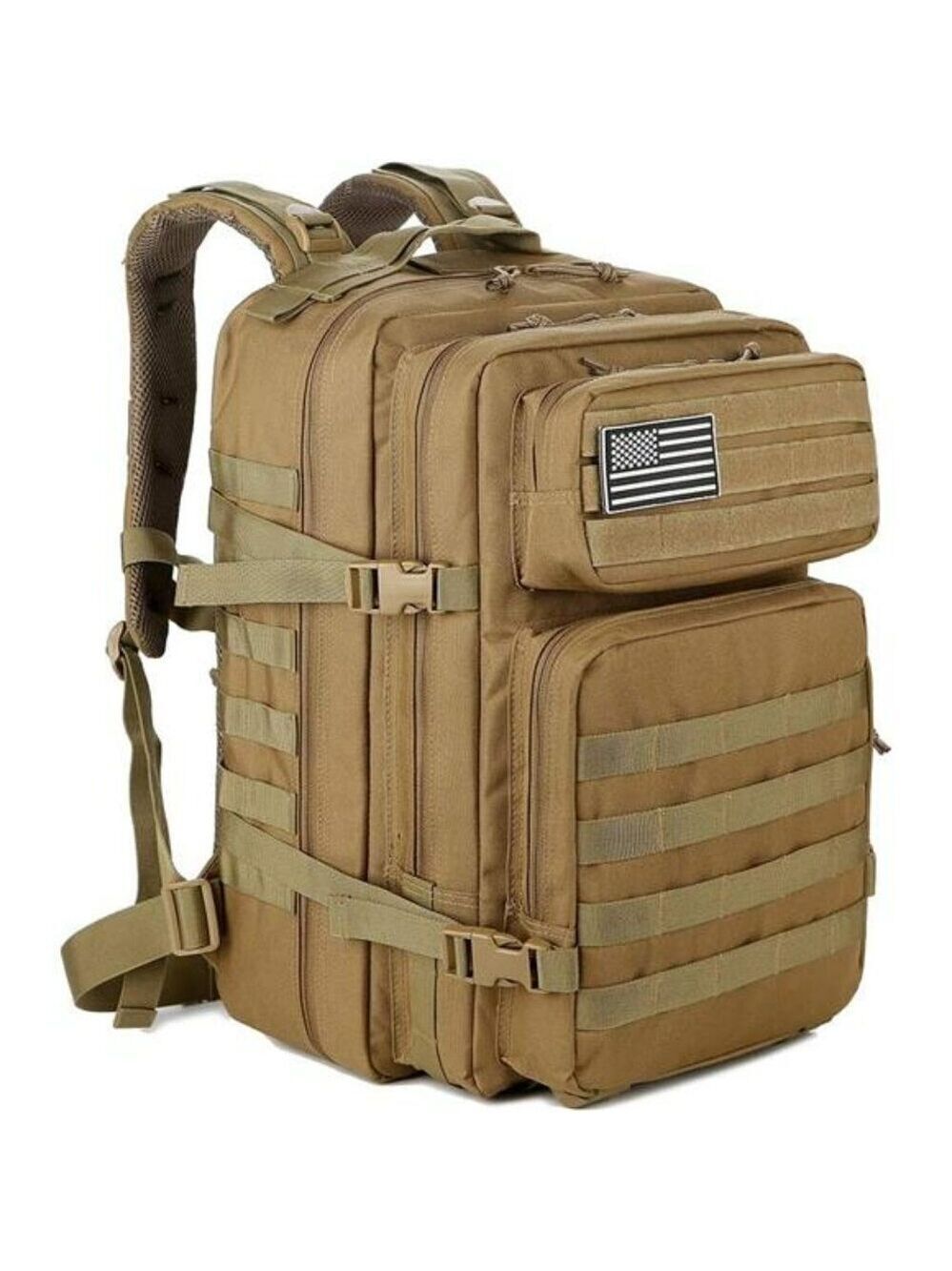 QTQY 45L Tactical Backpack Molle Military Hiking Bug Out Bag Waterproof